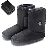 フットウォーマー コードレス 足温器 【10秒で速暖 両面発熱 電池残量が一目瞭然！】 電気スリッパ バッテリー付き(8000mAh)*2個 45℃〜65℃ 3段階温度調節 NTC過熱保護 足先からふくらはぎまで 防寒 滑り止め 柔らかい 暖かい 洗える 足入れ 省エネ 家庭用/オフィス用 防寒対策 暖房器具 足元暖房 プレゼント 日本語取扱説明書付「日本意匠登録済」