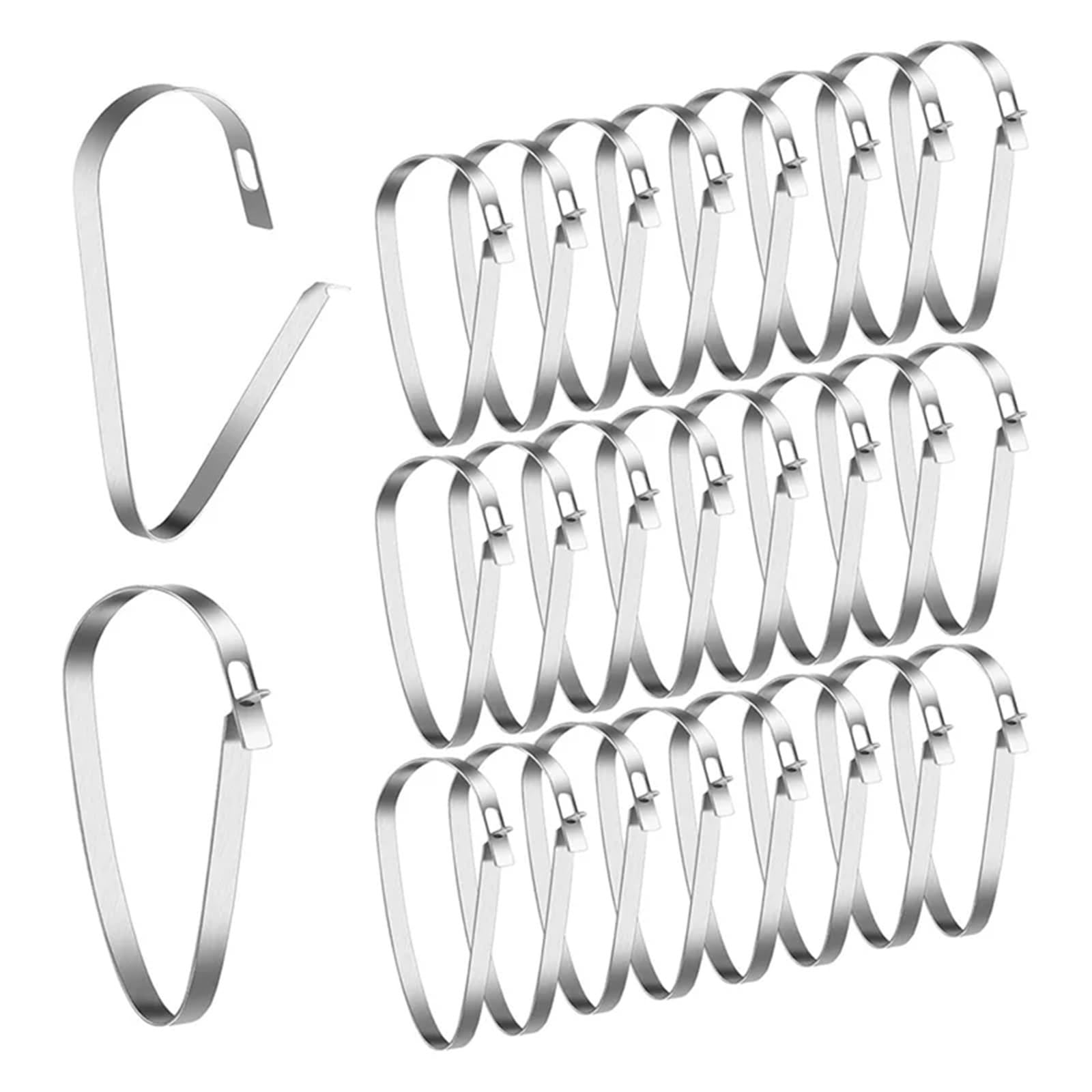 Porte-enseigne, Clips de Panneau 60 Pièces Suspension en Métal Acier Inoxydable for Immobilier Messages Cavalier Plaque Porte Ouverte à Vendre Affichage au Détail