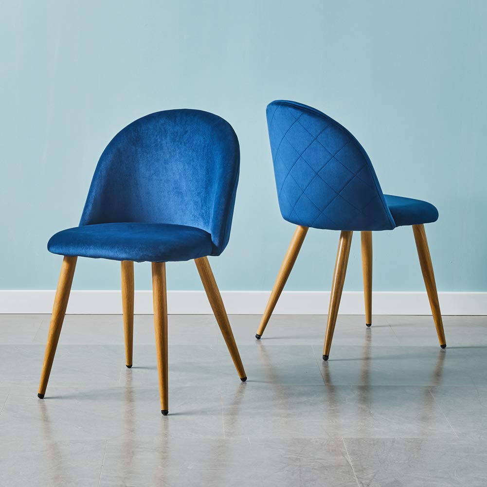 Buy CLIPOP Dining Chairs Set of 2 Velvet Upholstered Kitchen Chairs