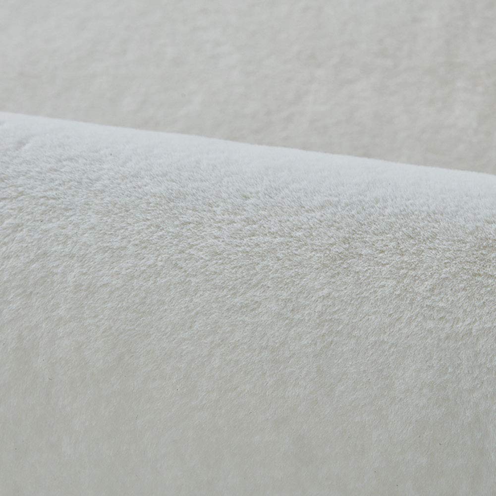 GueTTO Tapis en Fausse Fourrure De Lapin,Faux Peau De Mouton Tapis, Antidérapant Tapis Tapis Shaggy,Doux Couleur Unie Solide Tapis De Rampant Chambre,Beige,100 * 200cm