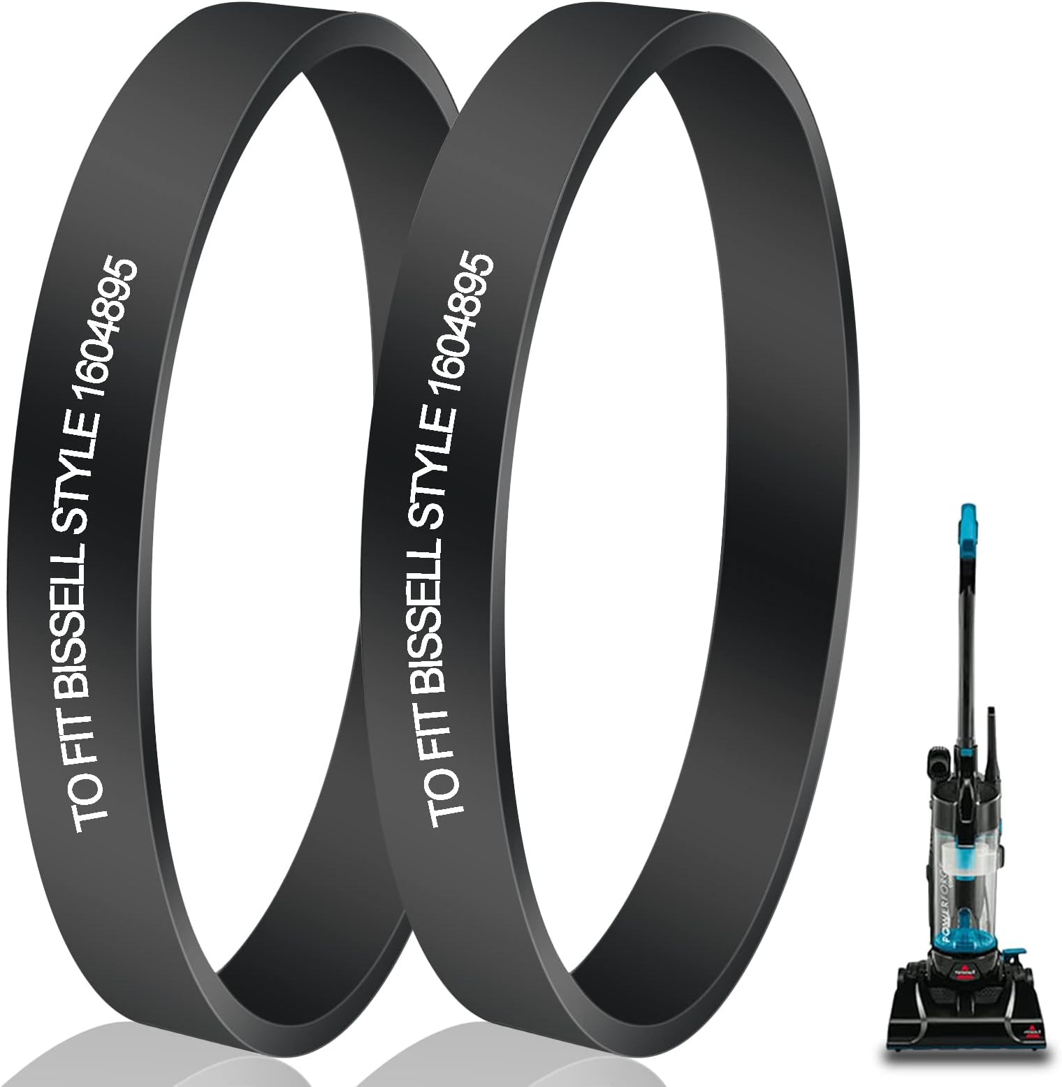Vacuum Belts Replacement for Bissell PowerForce Compact Lightweight Upright Vacuum Cleaner Belts Compatible Models:3508,2112,21129,2690,1520,23T7, Replace Part 1604895