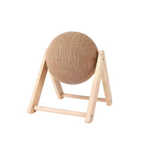 woyufen Poste Rascador Esférico para Gatos, Poste Rascador para Gatos Rascador para Gatos con Cuerda Sisal