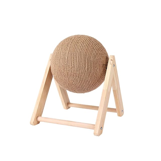 woyufen Poste Rascador Esférico para Gatos, Poste Rascador para Gatos Rascador para Gatos con Cuerda Sisal