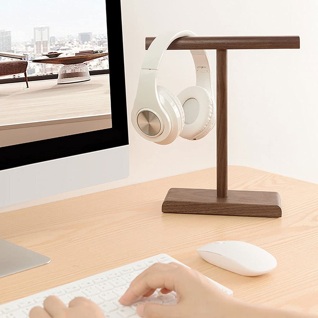 TOMYEUS Supporto per Cuffie Holder Holder Verticale Stand in Legno Desktop Headphone Gancio Cuffia Display Display Stand Gioco Accessori da Tavolo Cuffie Supporto 11.02 Pollici Alto Stand per Cuffie