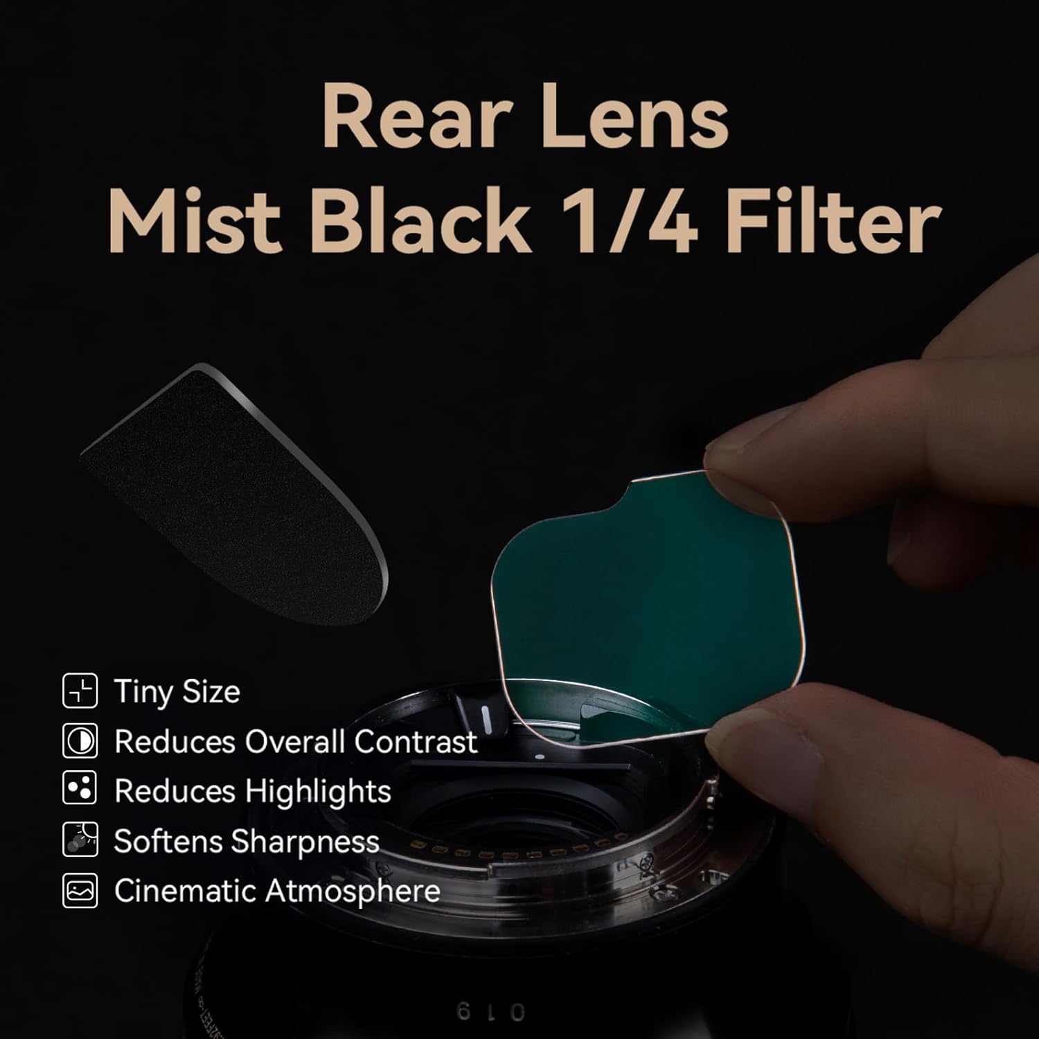 Haida Rear Lens Mist Black 1/4 Filter for Sigma 14mm F1.4 & 14-24mm f/2.8 DG DN Art Lens for Sony E and Leica L