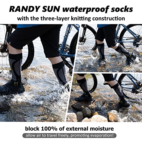RANDY SUN Waterproof Skiing Socks, [SGS Certified] Unisex Knee High Breathable Hiking Trekking Sock 1 Pair4