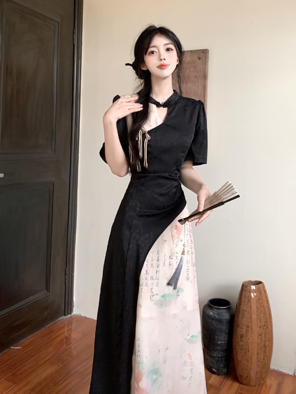 ロングワンピース　レア商品♡ 最終値引き♡ セール】【WEB限定】〈手洗い可能〉セーラーカラー パイピング