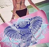 Mikrofaser Strandtuch - Extra Große Schnelle Trockene Weiche Leichte Kompakte Sand Frei Handtuch - Dunkelblau Vintage Elefant Tier Muster Druck Strand Tuch - Perfekt Für Camping Travel Beach Schwim