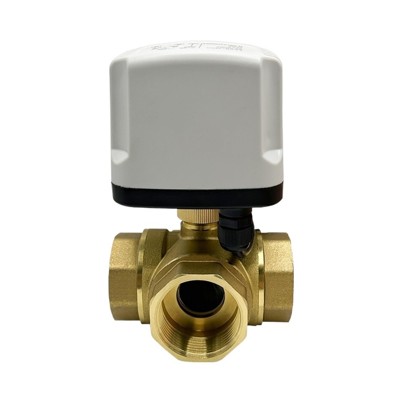 Válvula De Bola 1/2'' 3/4'' 1'' Pulgada IP65 Válvula De Bola Motorizada De Latón Resistente Al Agua Cable T Tipo Válvula De Bola Eléctrica De 3 Vías Piezas de válvulas de apertura y cierre de aire, g(