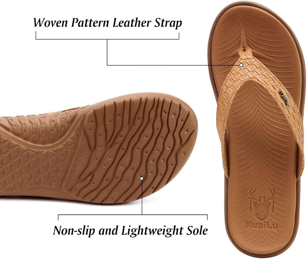 Amazon.com | KuaiLu Set of 2 Pairs - Mens Sport Flip Flops  display picture 1