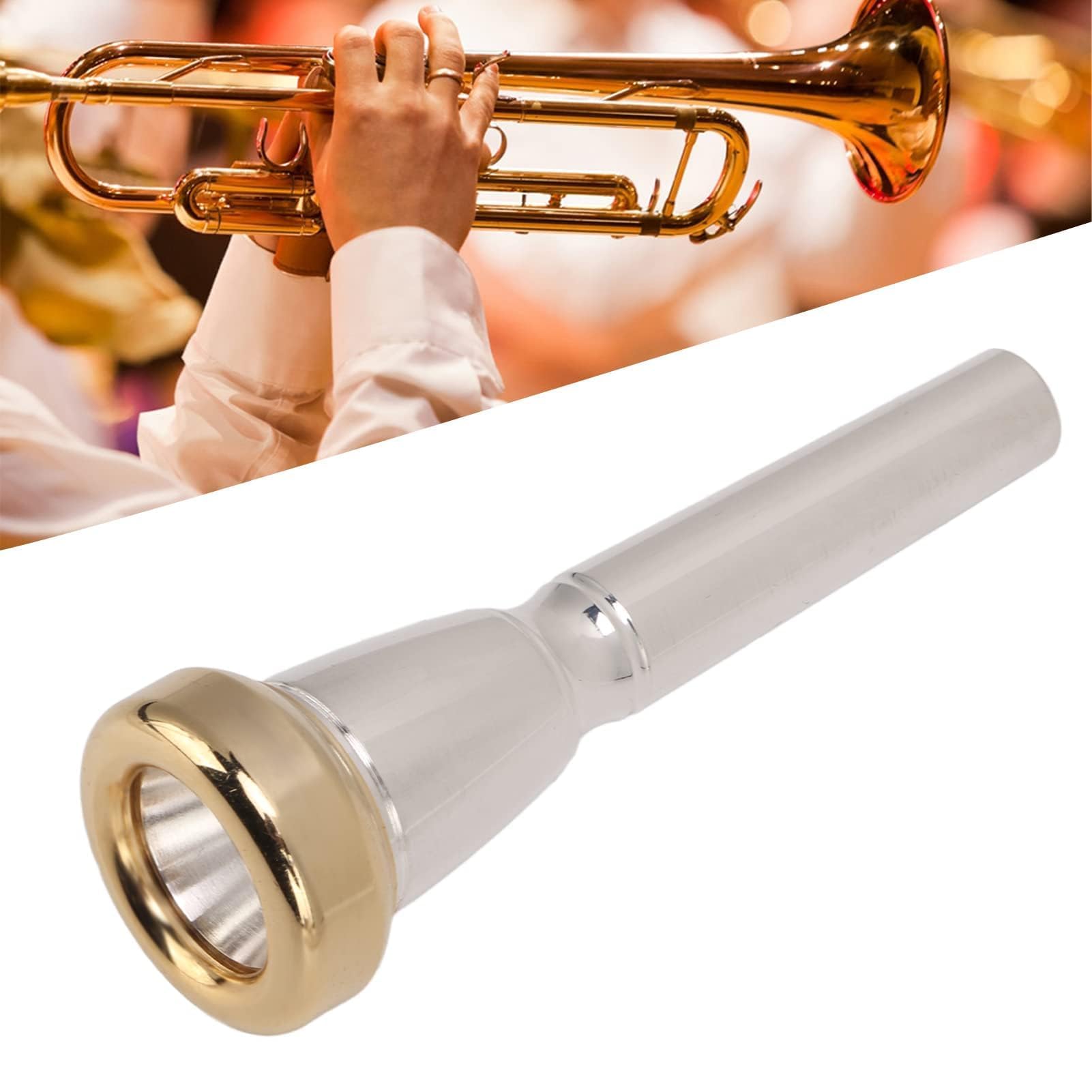 Set di Bocchini per Tromba in Metallo Lucido – Bocchini 3C, 3B, 2C, 2B per Tromba da Concerto e Jazz – Accessori per Strumenti Musicali Professionali – Adatti a Trombe Standar