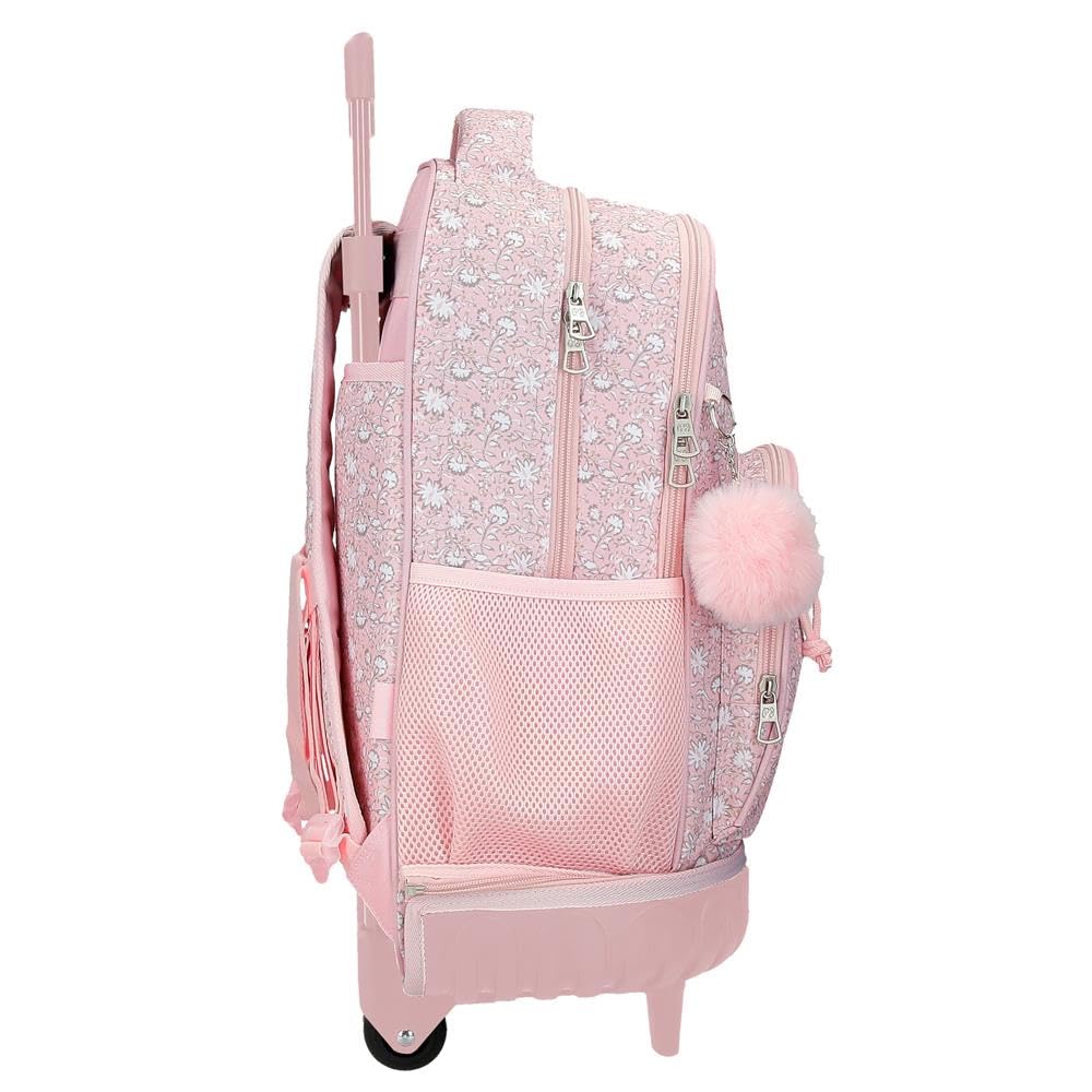 Pepe Jeans MIA Zaino Compatto Staccabile 2 Ruote Rosa Chiaro 32x45x21 cm Poliestere 30.2L di Joumma Bags
