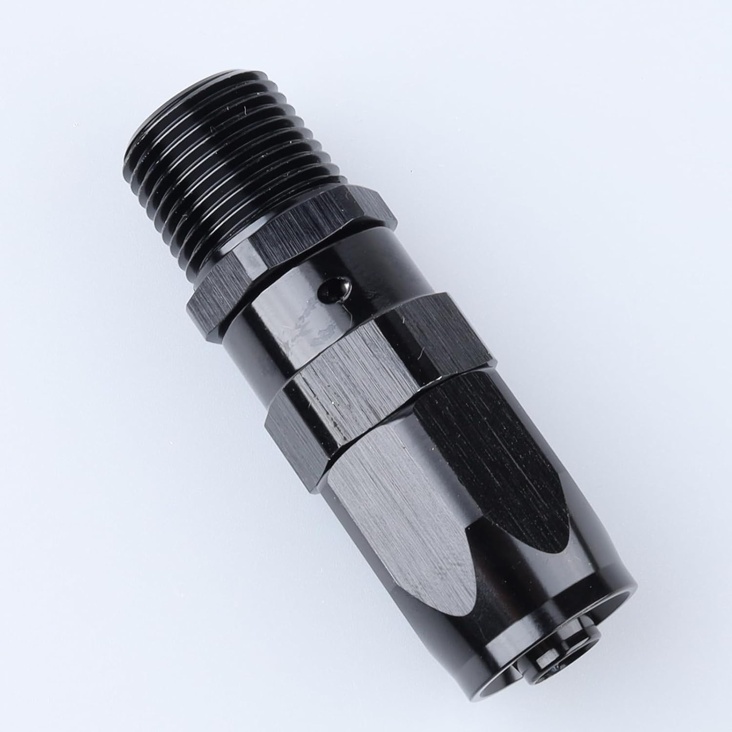 AC PERFORMANCE 3/8" NPT Male to -6 AN Swivel Hose End Fitting Aluminum Black