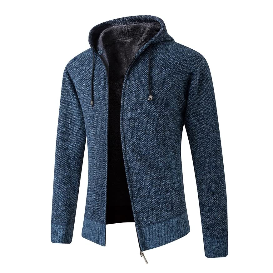 Cardigan à col à capuche fini le froid grâce à ce pull épais