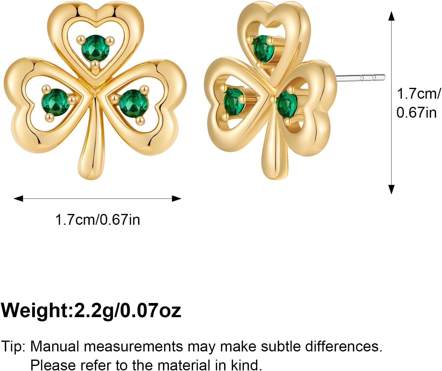 MUYAN St Patricks Day Shamrock Earrings for Women, Green Clover Horseshoe Stud Earrings for Irish Festival Jewelry - Image 6
