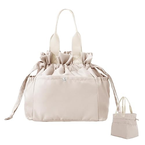 MEXS Lunch Bag for Women Reusable Drawstring Insulated Lunch Box