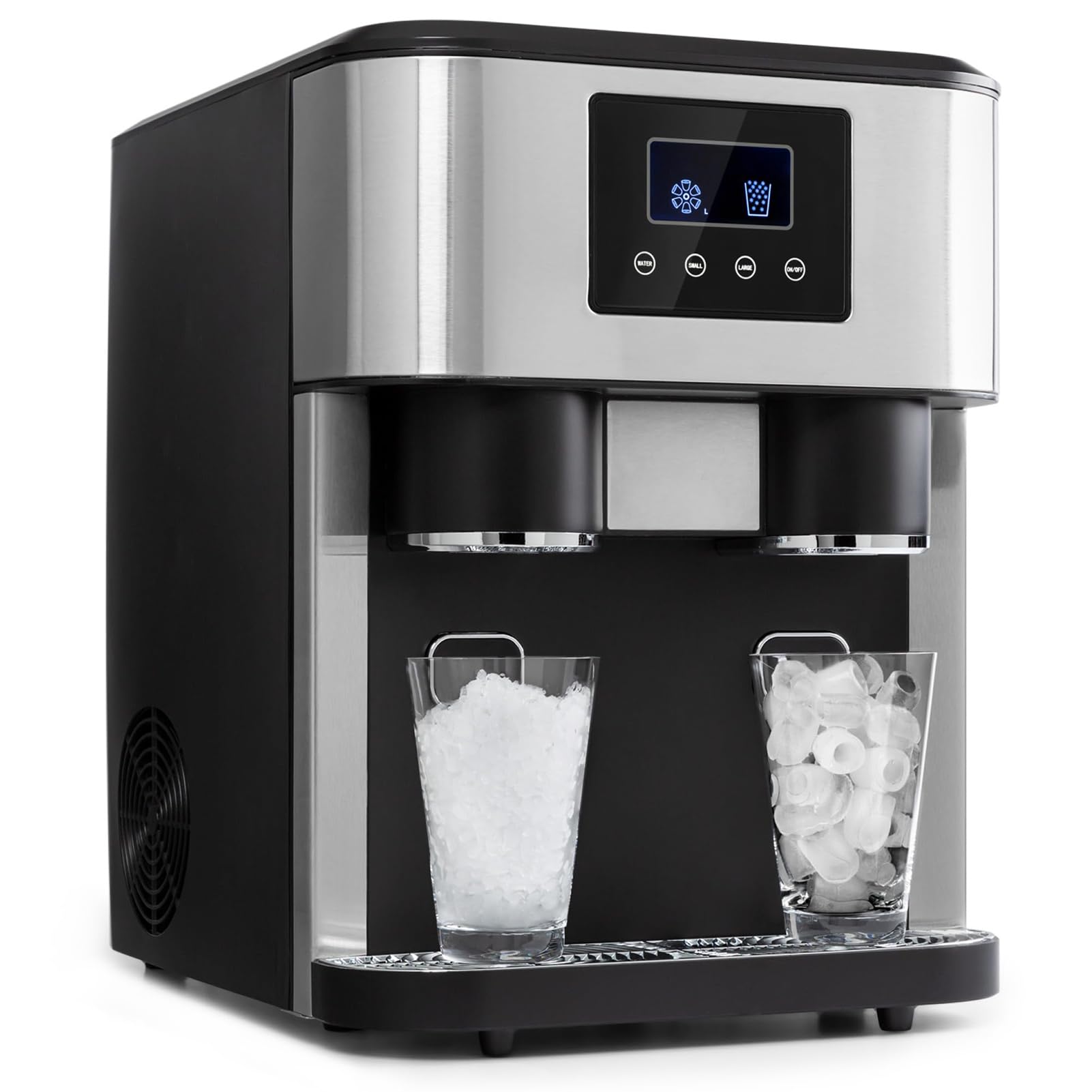 Macchina Ghiaccio Tritato, Crusher Di Ghiaccio Con Serbatoio Da 1,8 Litri, Macchina Per Acqua Ghiacciata Da 150 W, 16 Cubetti Di Ghiaccio Pronti In 6 Minuti, Per Ristoranti, Hotel, Piscine, Camper
