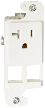 Bryant Electric RJ620WTR tradeSELECT JLOAD Tamper-Resistant Multimedia Outlet with Cat. 5e Jack and Coax F-Connector, Loaded, 20A, 125V, White