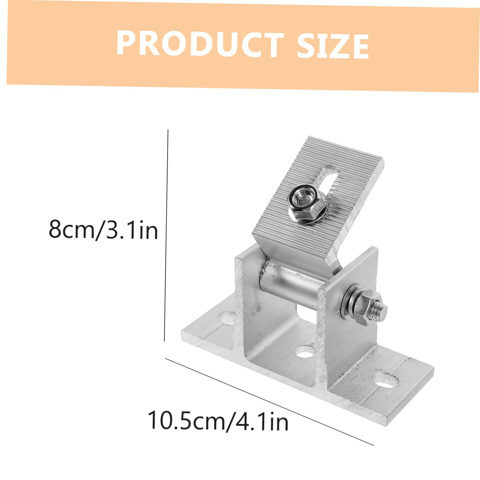 Sewroro Soporte para Panel Solar 4 Piezas Almohadillas de Goma de Aleación de Aluminio Ajustable Estructura Estable y Tornillos para Montaje en Exteriores