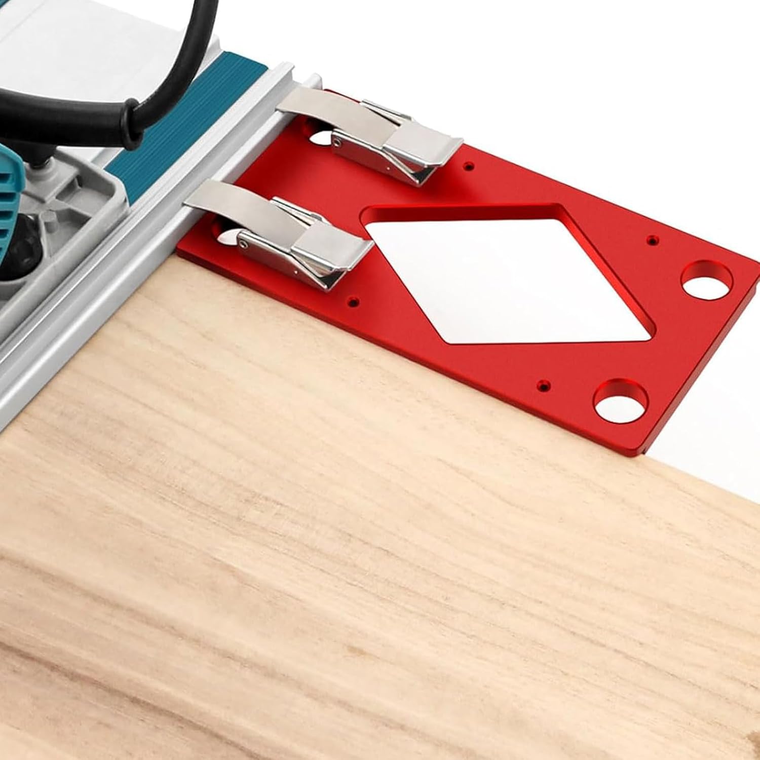 11.81" Track Saw Guide Rail Square,90° Right Angle Track Saw Square Compatible with Festool, Makita Powertec, and WEN for Workshop and Construction Site (Red)