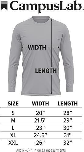 Miniatura 5 de Camisa deportiva de manga larga oficial de la NCAA Collegiate para hombre, con logotipo en el pecho izquierdo, colección Athletic Heather