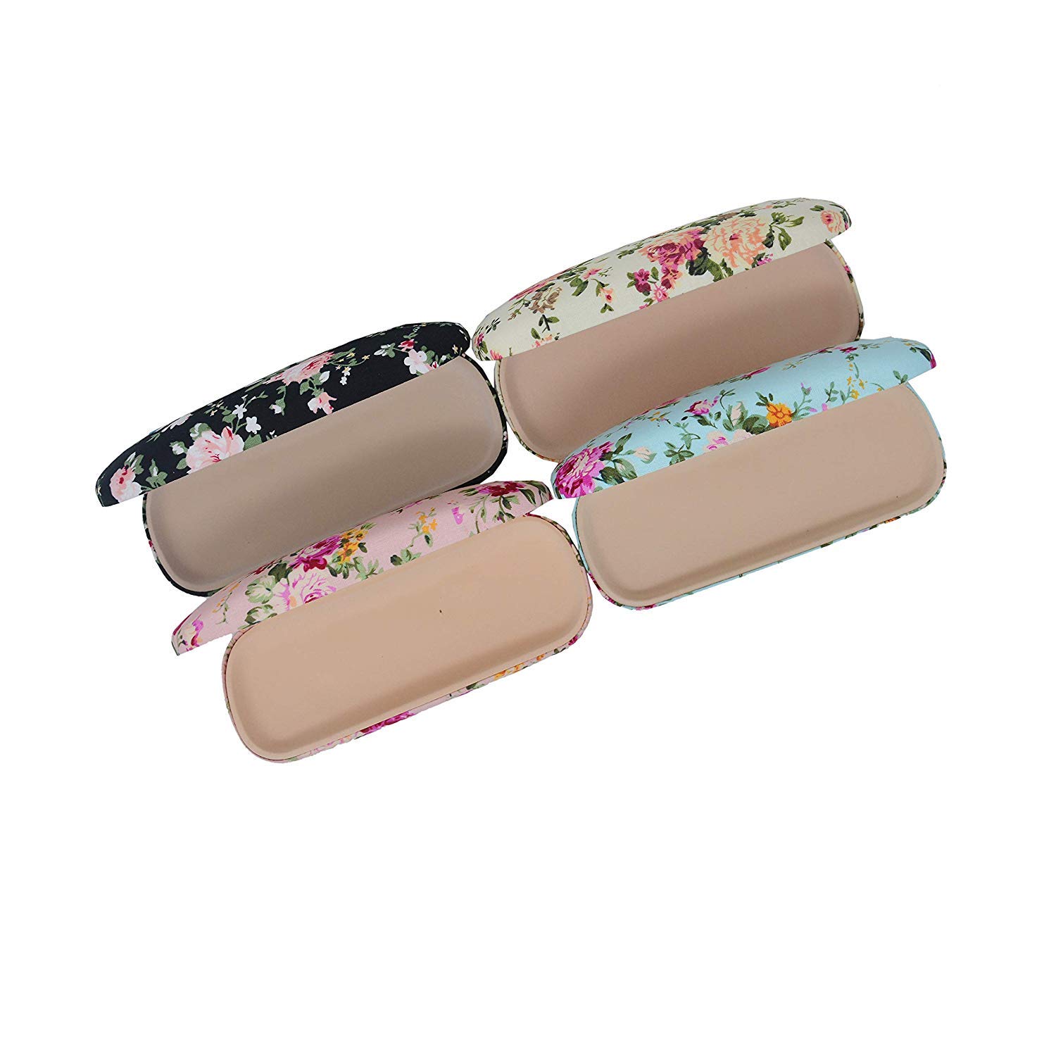 Trusmile™ Premium Trendy Floral Hard Case Spectacle Googles Specs (Cream) 1