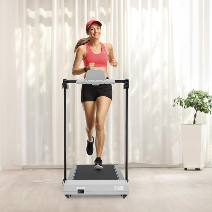 Caminadora Eléctrica Plegable Wheloy 2.5 HP, Gris, Soporte 300 lb miniatura 4
