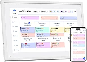 10.1 inch Wall Planner Digital Calendar & Chore Chart, Smart Touchscreen Interactive Display for Family Schedules, Hearth Display Digital Calendar, Great for Organizing Your 2025 Year