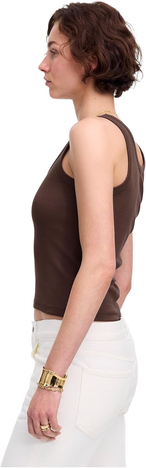 Madewell Womens (Re) generative Cotton Ribbed Scoop Neck Tank - Image 2