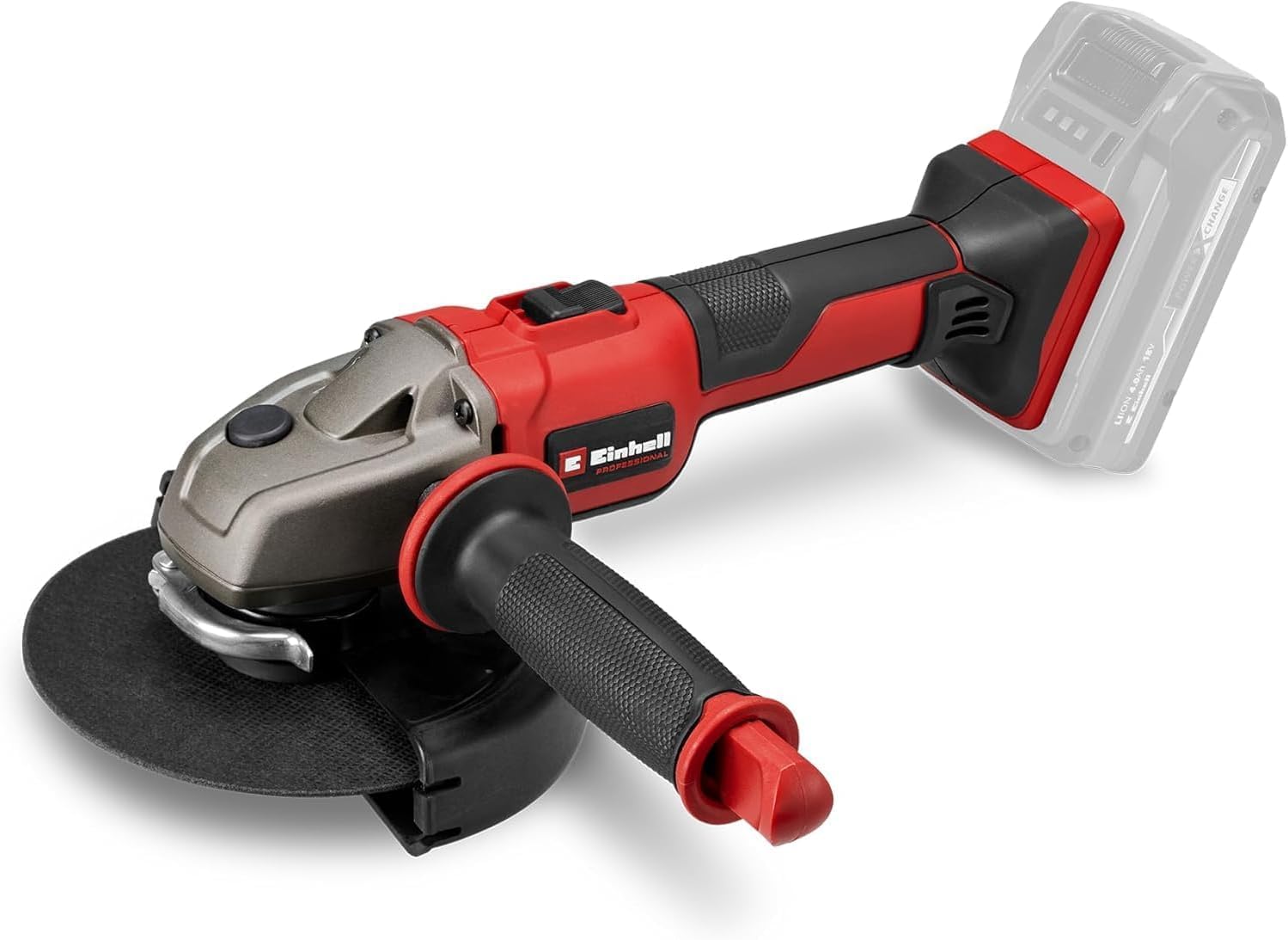 Einhell Professional Amoladora angular con batería AXXIO 18/150 Power X-Change (18 V, 700 W, 150 mm diámetro de disco, 40 mm profundidad de corte, Brushless, arranquue suave, incl. disco, sin batería) | PXC | 18V | 700W | Ø 150mm | Profundidad de corte 40