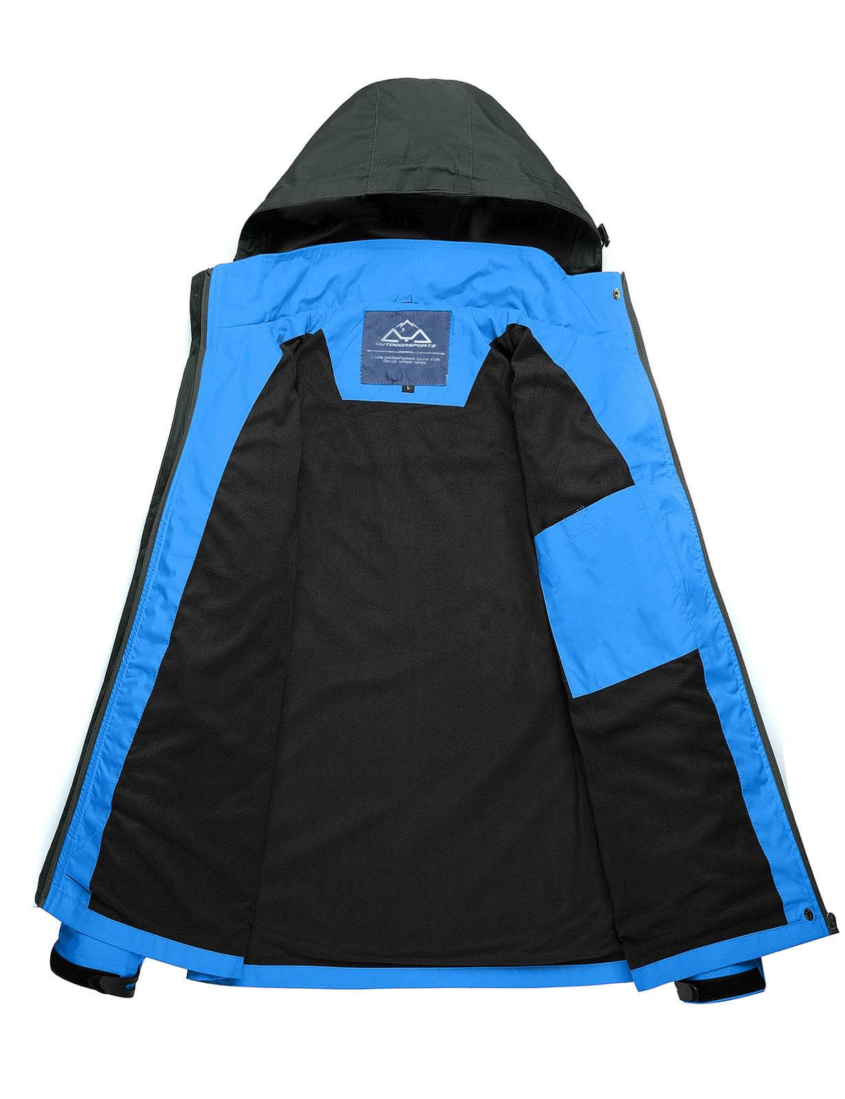 donhobo Damen Wanderjacke Regen Jacke Outdoor Funktionsjacke Freizeitjacke Winddichte Softshell Jacke Übergangsjacke mit Kapuze Blau M