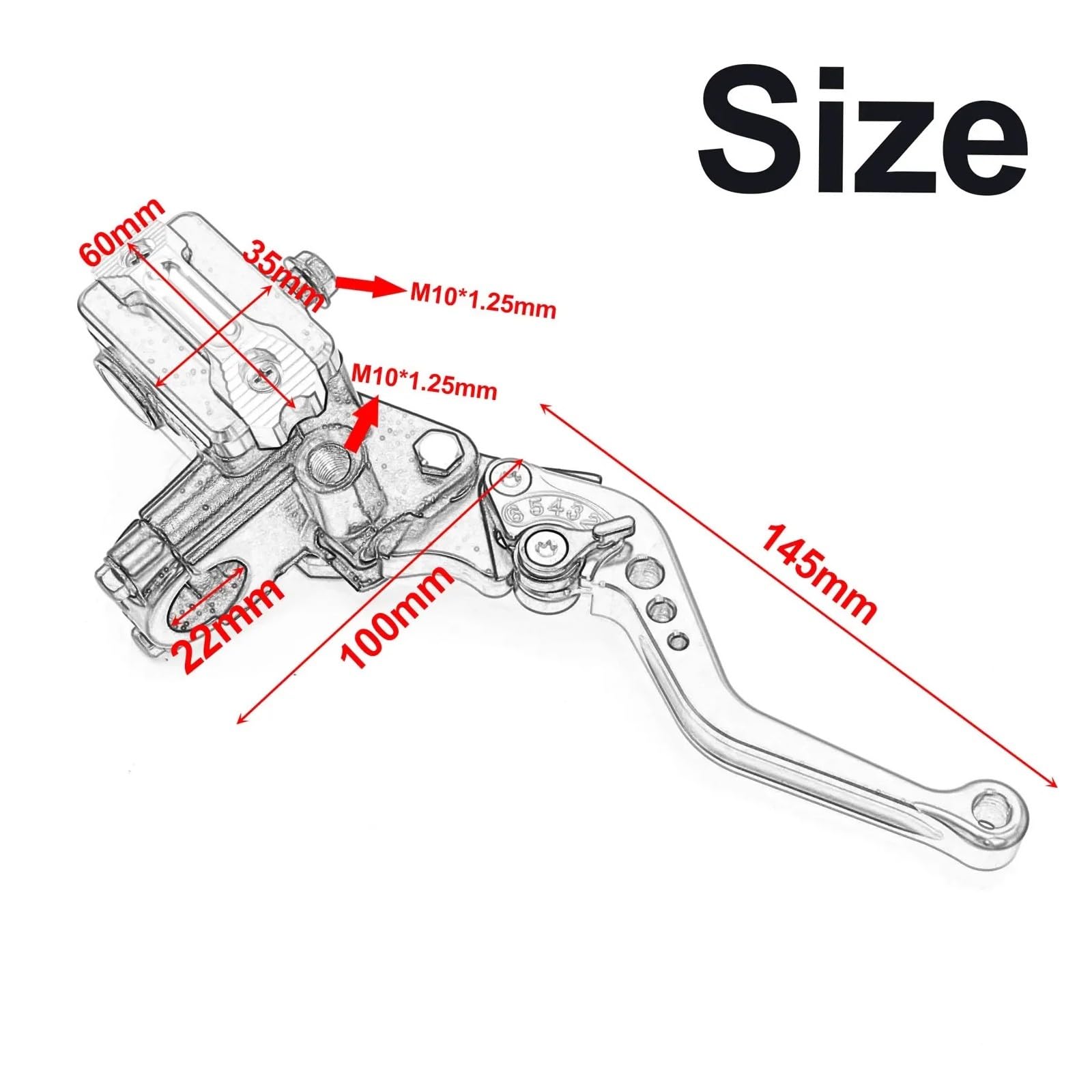 Moto Leva Della Pompa Idraulica Della Pompa Freno Anteriore E Frizione Da 22 Mm Per Ho&nda Per Ya&maha Per Suzuki Per Kawa&saki Motocross Leve Frenos Friziones