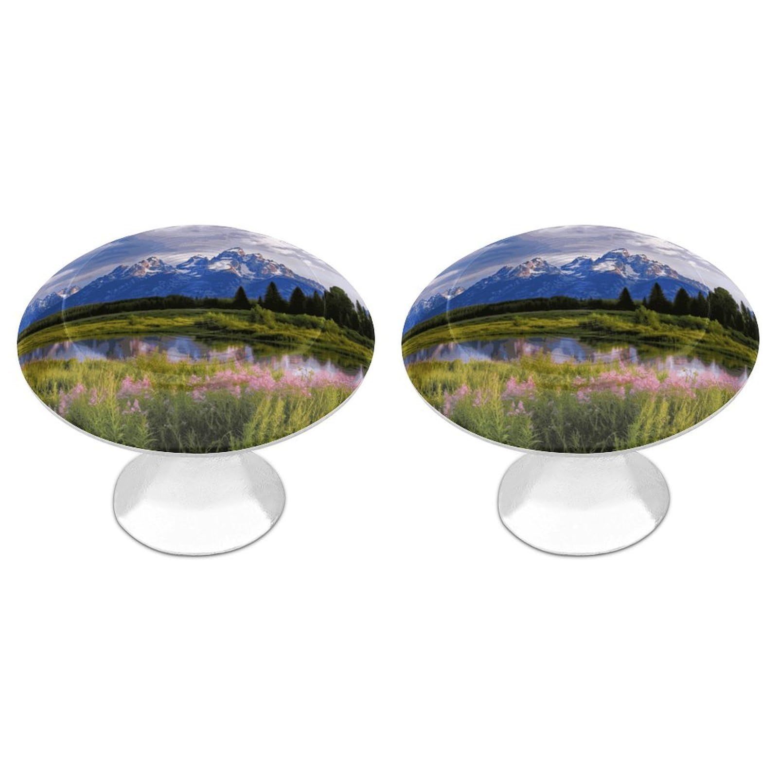 Btcowzrv Style Grand Teton National Park 2 Pack Cabinet Knobs Drawer Pulls