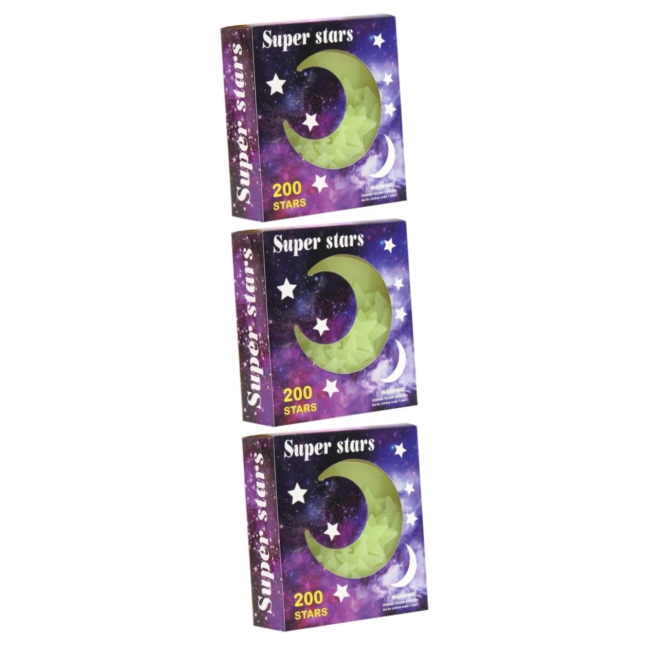 Autocollants muraux fluorescents coffret cadeau anniversaire pour chambre d'enfant 201 pièces