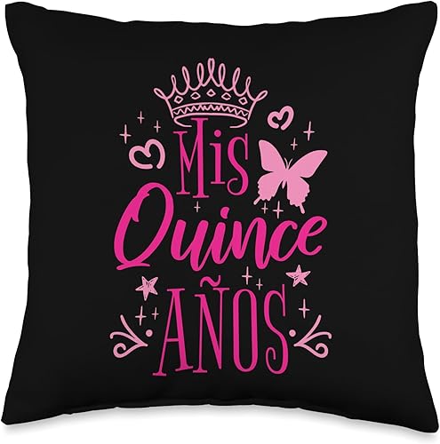 Miniatura 4 de 15 Birthday Quinceanera Gifts Sweet 15 - Almohada mexicana para fiesta de cumpleaños de quinceañera Mis Quince Años, 18 x 18 pulgadas, multicolor