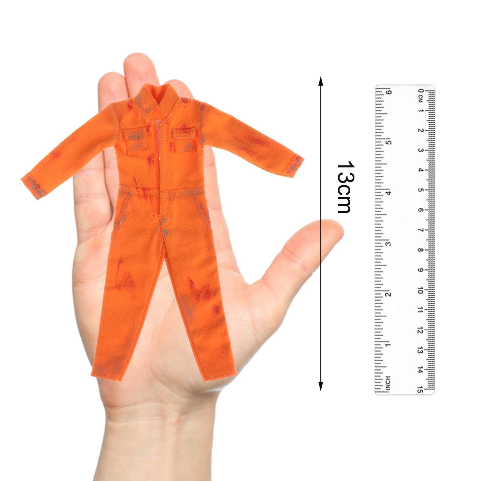Ropa para Muñeco Masculina con Accesorios para Figuras de Acción de Escala 1/12 Vestimenta Jumpsuit Y para Muñeco BJD Confección Cuidadosa en, Amarillo