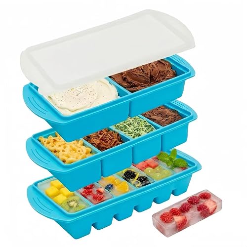 Silicone Freezer Tray With Lid - Soup Freezer Container Molds