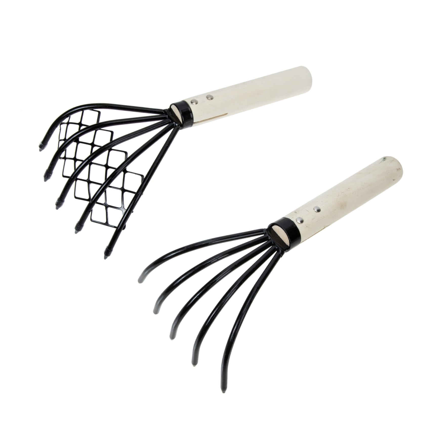 Lot De 2 Râteaux à Fruits De Mer En Acier Carbone - Filet Pour Palourdes, Coquillages, Manche Antidérapant