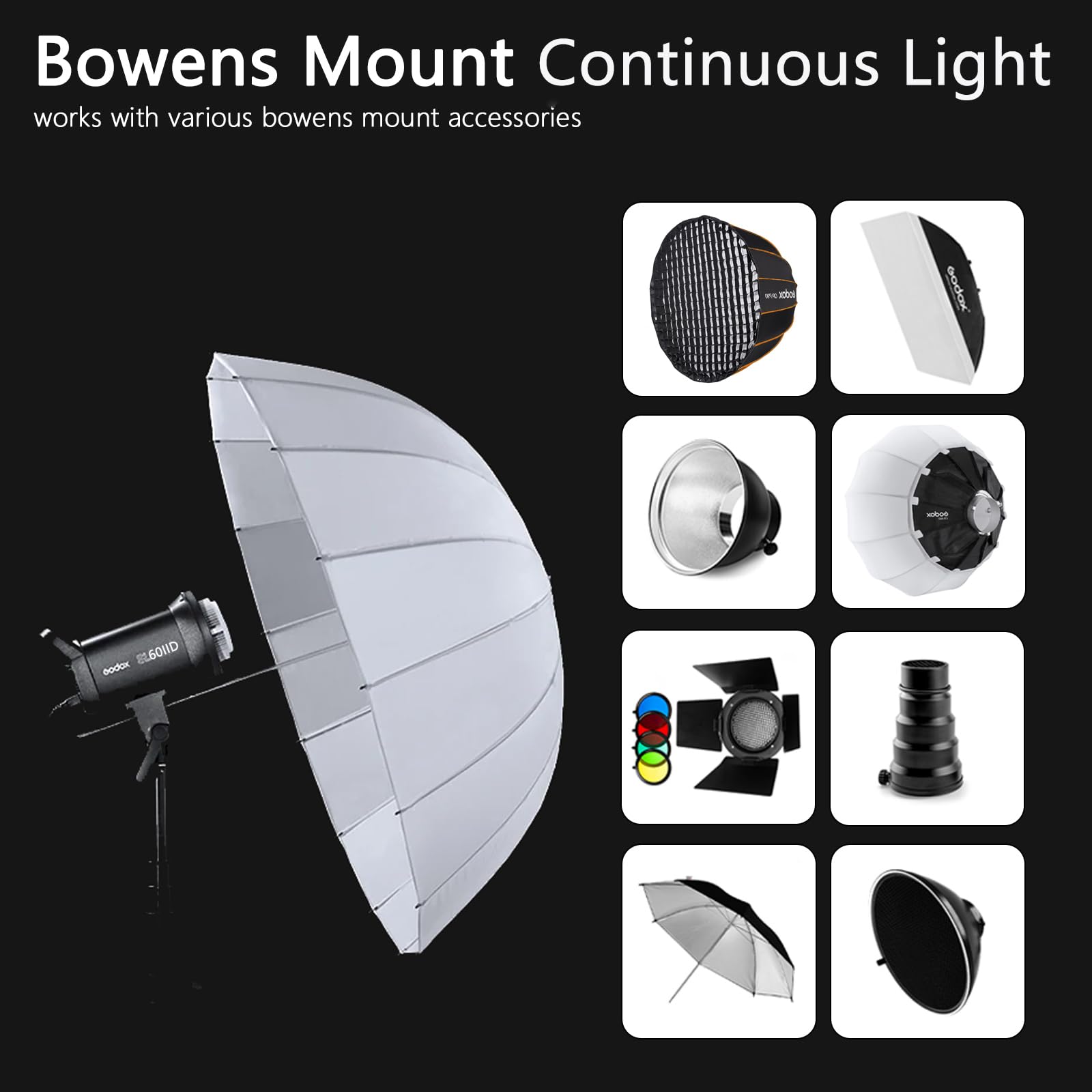 Amazon.com : Godox SL60IID LED Video Light Kit, 70W x2 Daylight