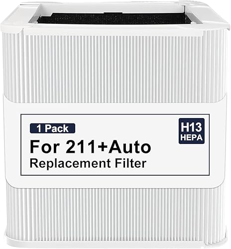 Miniatura 8 de 211+ Filtro de repuesto automático compatible con Blueair Blue Pure 211+ purificador de aire, sistema de filtración de 2 etapas, con carbón