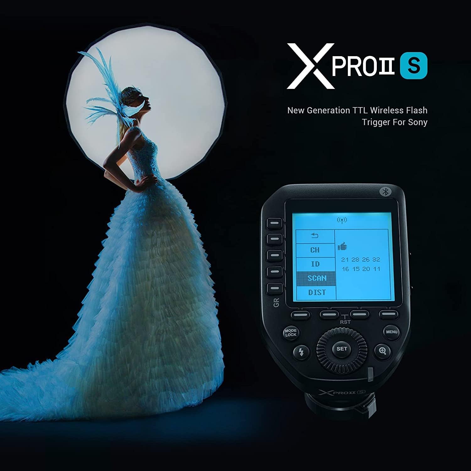 Godox XProII-S XproIIS TTL Wireless Flash Trigger for Sony Cameras,2.4G 1/8000s HSS,Bluetooth Connection,TCM Instant Conversion,Updated Quick-Release Lock,16 Groups and 32 Channels(XProII-S)
