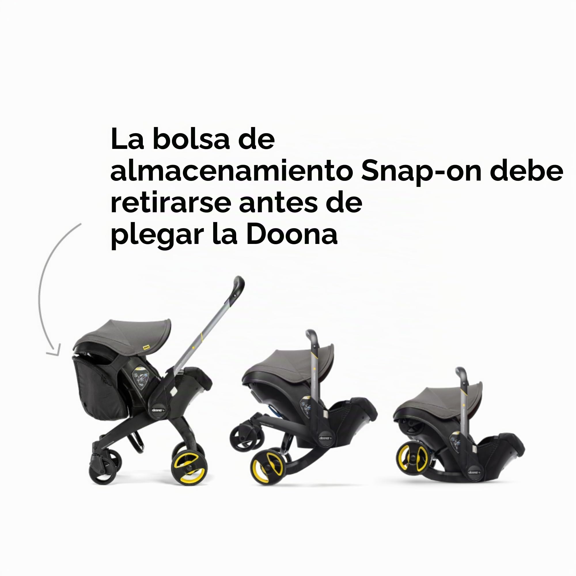 Simple Parenting - Bolsa acoplada para Coche Doona Snap On negro