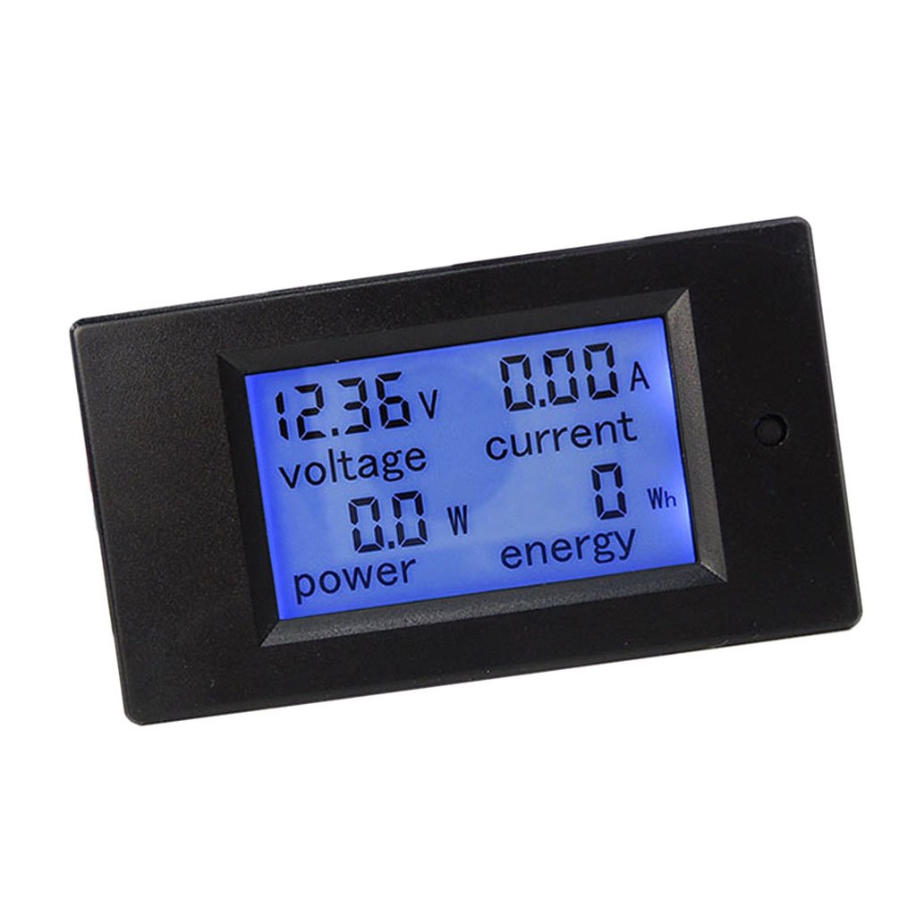DC 20A Digital LCD Voltmeter Ammeter Power Energy Meter Monitor 6.5V-100V