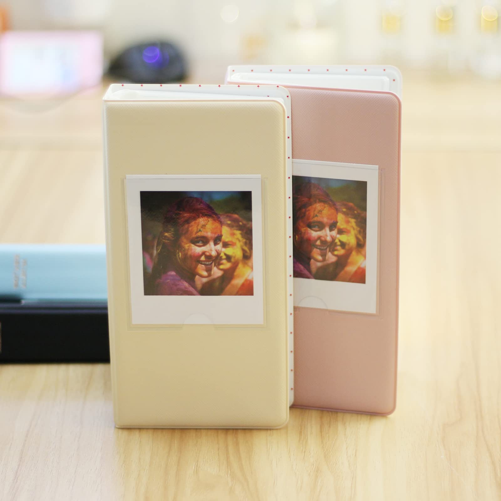 Rieibi 64 kieszenie, mini album fotograficzny, portfel, skóra PU album fotograficzny do Fujifilm Instax Square SQ1/SQ20/SQ10/SQ6/SP-3 aparat natychmiastowy, uroczy, kolorowy album fotograficzny do Polaroid