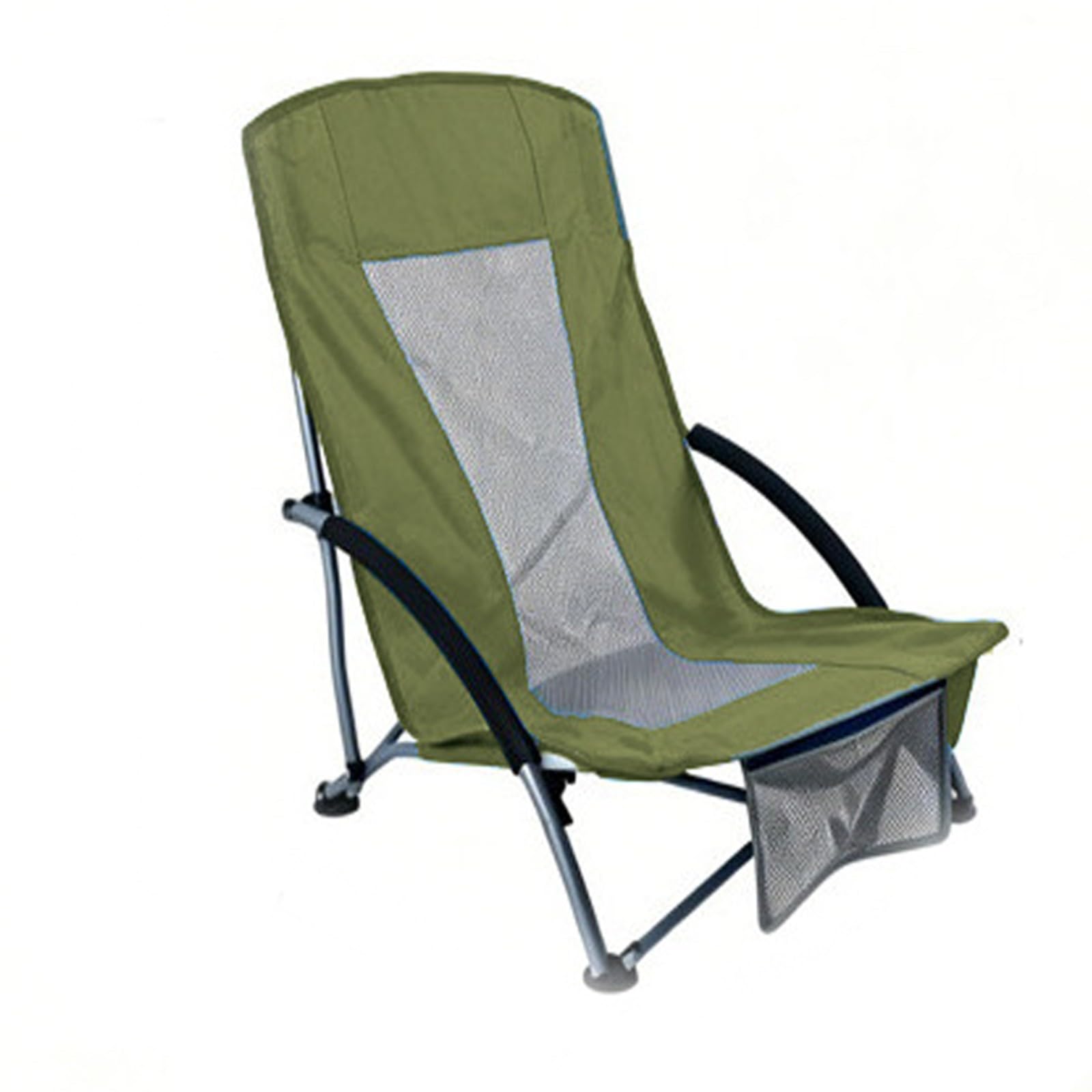 Chaise de Camping Pliable Surdimensionnée Portable avec Porte Gobelets et Accoudoirs Cadre Stable pour Extérieur Intérieur Camping Pêche Couleur Noir Gris B