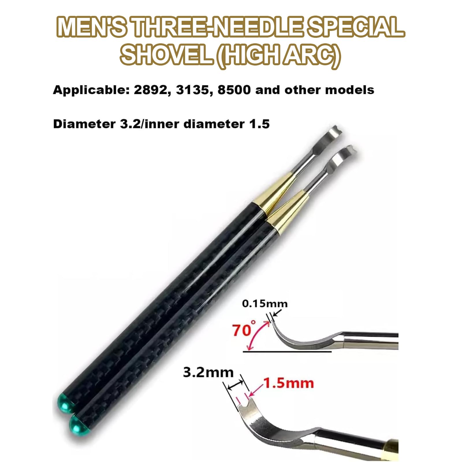 Juego de 10 Herramientas para reparación de Relojes, Herramientas para extraer manecillas, Kit de Herramientas para reparación de manecillas, Incluye 10 vástagos de Reloj, Longitud 116 mm
