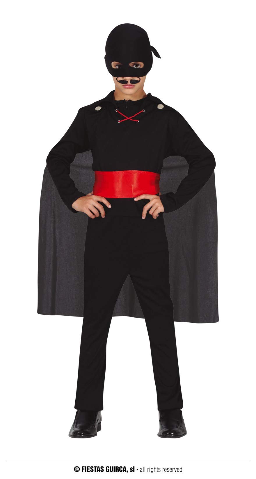 FIESTAS GUIRCA Disfraz de Zorro para niño de 3 a 4 años