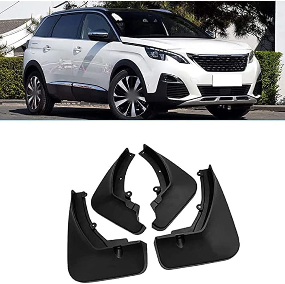 4 Pièces Garde-Boue Voiture Pour Peugeot 5008 2017-2025 - Bavettes Avant/Arrière Anti-Éclaboussures, Étanchéité Parfaite Et Protection Carrosserie