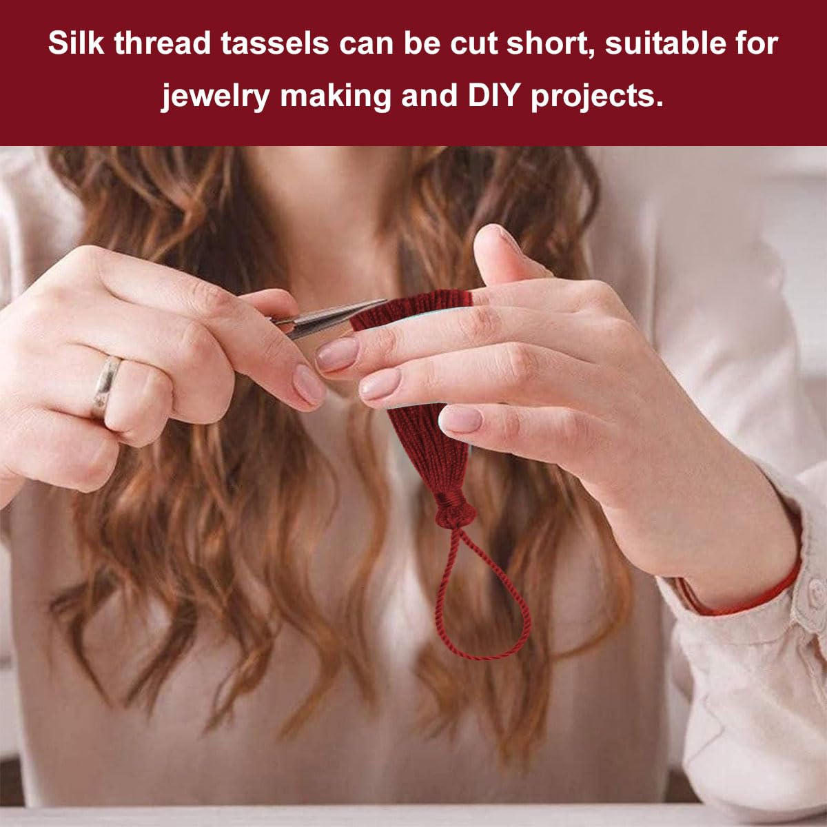 Set Di 100 Nappe In Poliestere Per Fai-da Te - 13 Cm Di Lunghezza, 10 Colori, Per Gioielli, Segnalibri, Decorazioni - 11