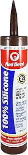 Red Devil 081640 100% Silicone Sealant Architectural Grade, 9.8 oz., Bronze, 12 Pack